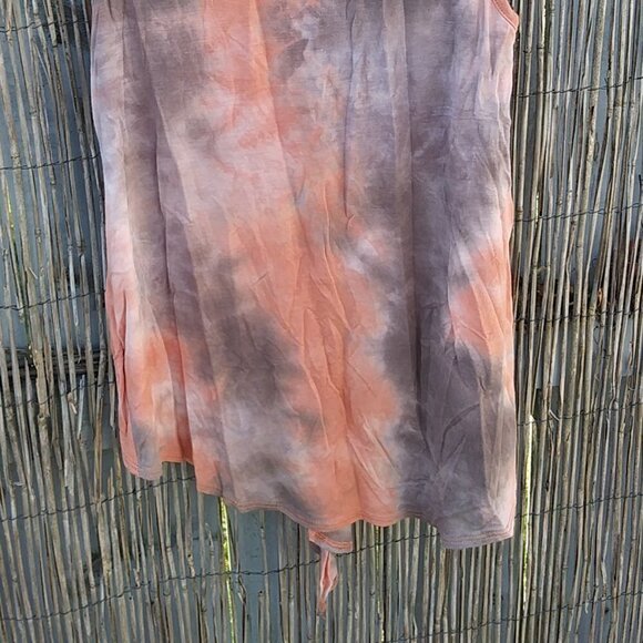 Ginger G Tie-Dyed Sleeveless Tank Top Tied Front Women's - S - Picture 10 of 11